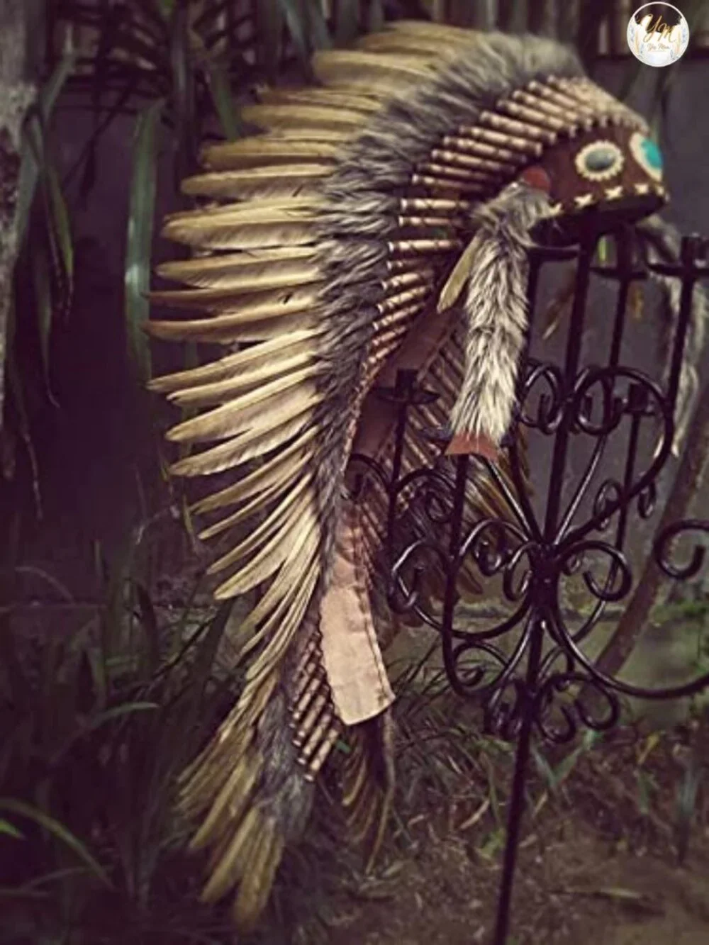 Extra Long Feather Headdress 130cm Festival Costume Headpiece Tribal Style